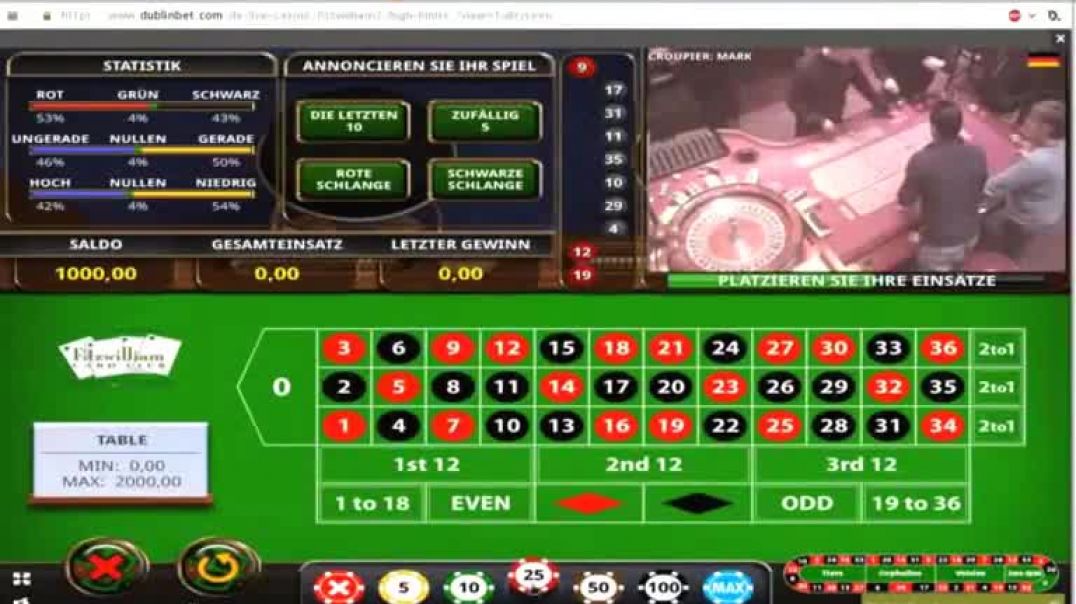 Win 11140 Roulette LIVE From 1000 To 12140 Sneak Peek High Skill Level Professional Player Playing