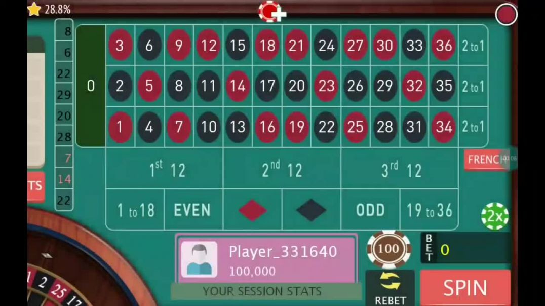 Third Column- Two Line-Red Online casino roulette