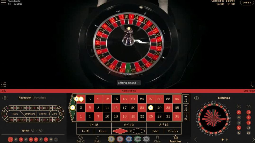 5€ Vs Live Roulette with Delear
