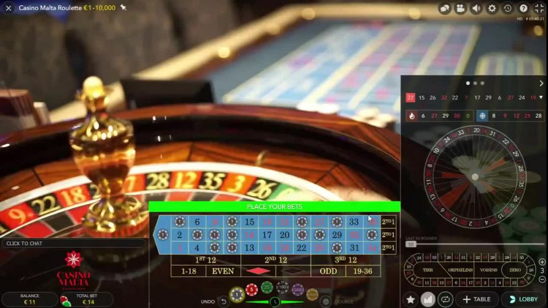 Casino Malta Roulette, A Quick Session