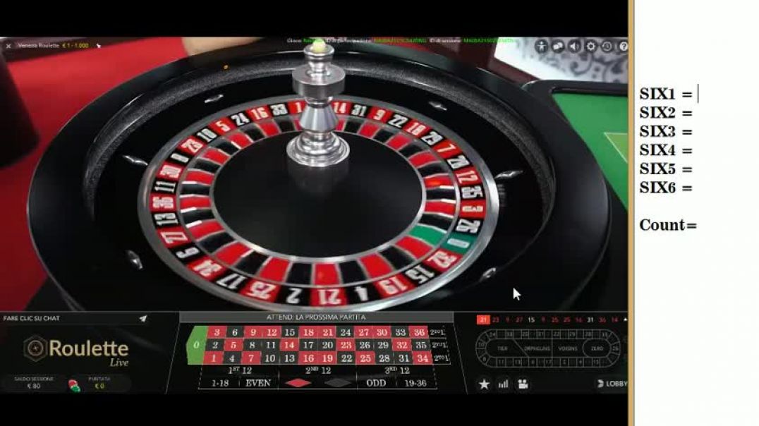 PLAYING WITH _THE ITALIAN METHOD_ Six Lines Version (Live Casino)