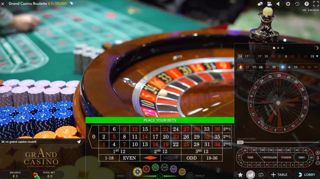 3€ VS Grand Casino Roulette