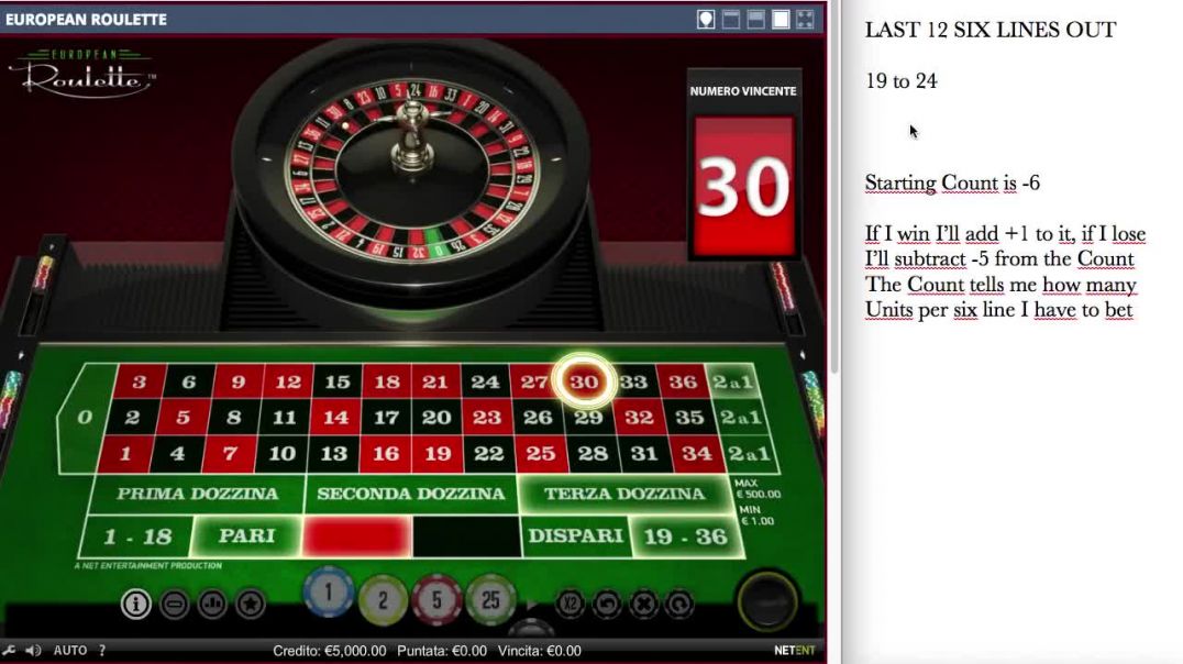 Amazing WINNING ROULETTE STRATEGY on Six Lines!