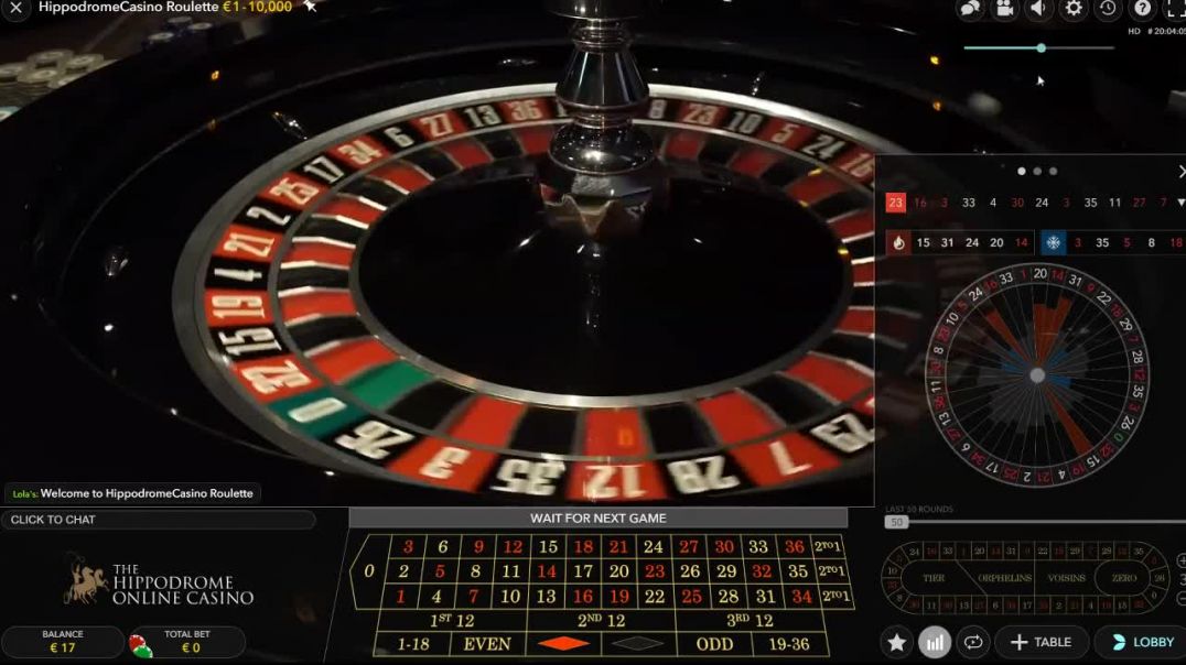 17€ Vs Hippodrome Casino Roulette 650€ Profit