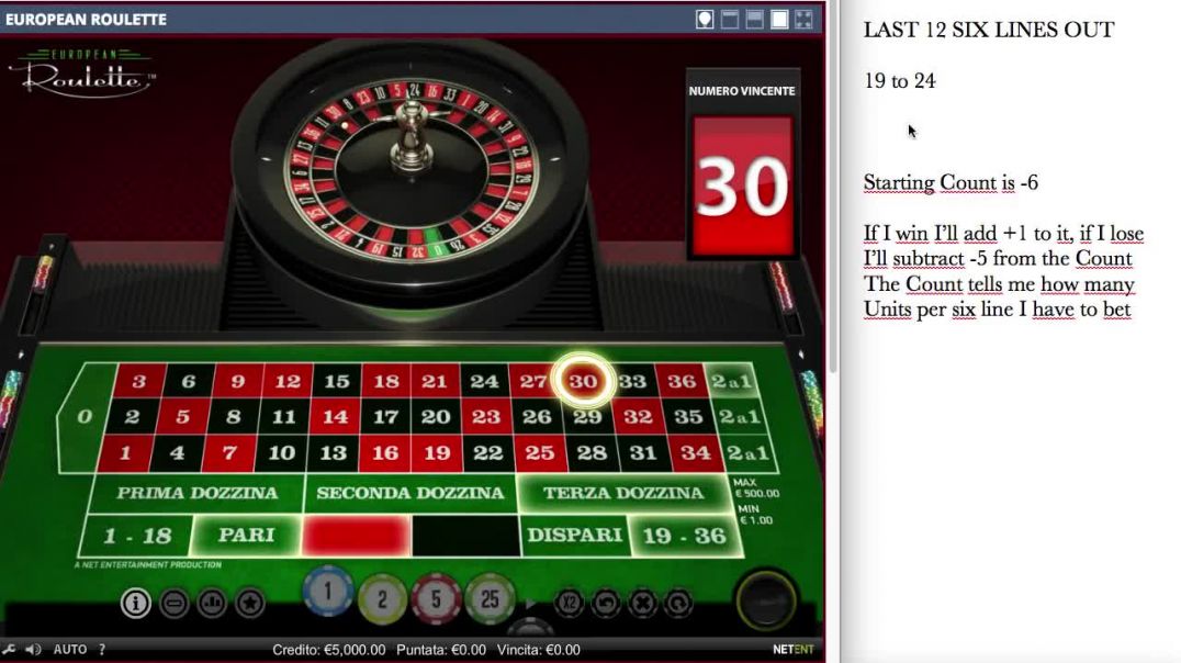 Amazing WINNING ROULETTE STRATEGY on Six Lines!