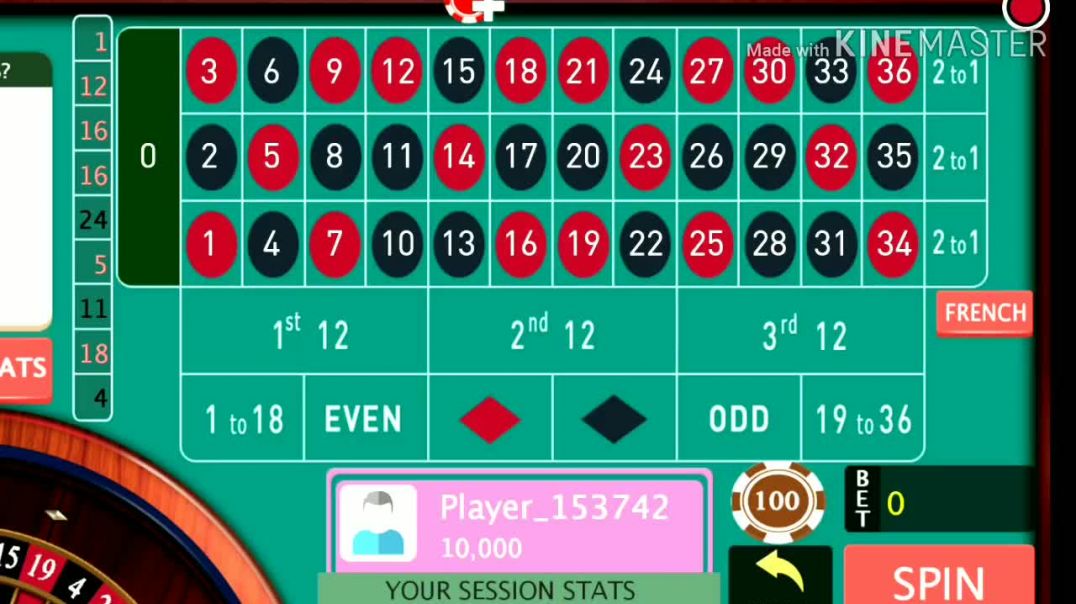 Roulette WIN tricks 8 inside random BETS strategy