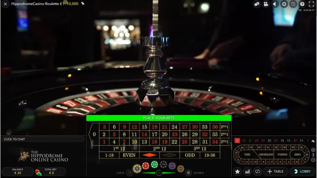 30€ Vs Hippodrome Casino Roulette