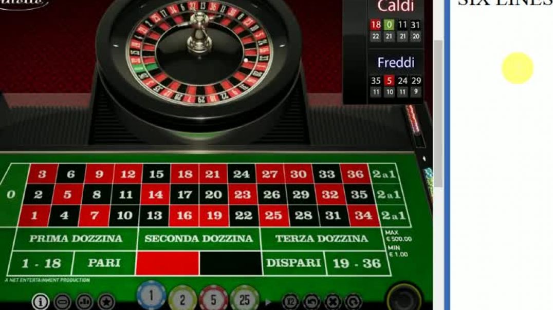 Amazing Roulette System on Six lines