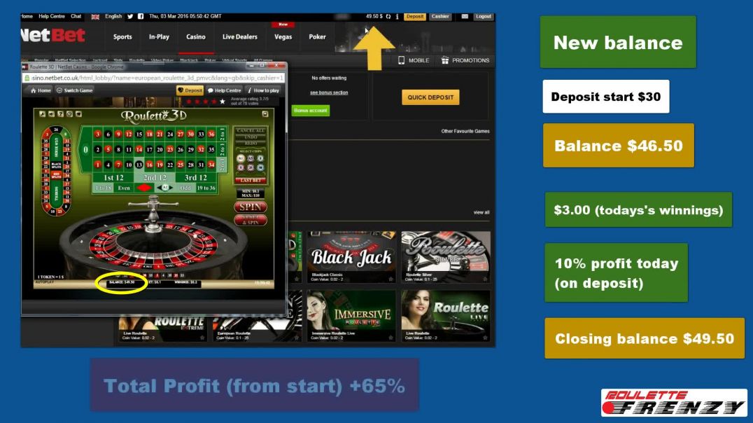 Account balance - Day 6 Real Roulette Online Play