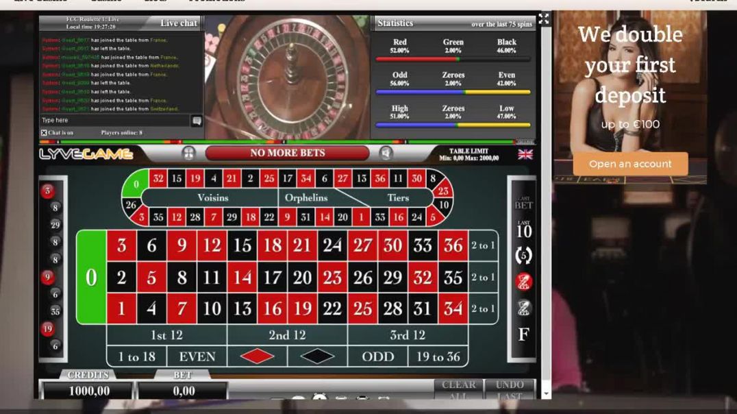 Live Roulette Super Lucky Win 1781 REALCash Fitzwilliam LandBased CasinoCard Club Casino Ireland