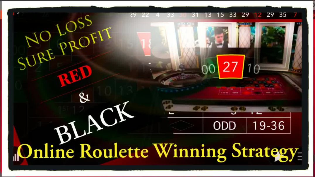 No loss  sure profit  black and red only Roulette WIN tricks