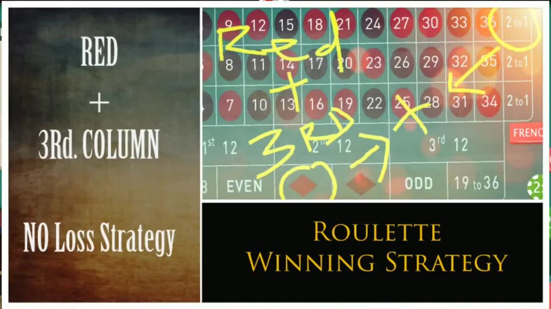 Red   3rd Column = No loss strategy  Roulette WIN tricks earn  Money in every session