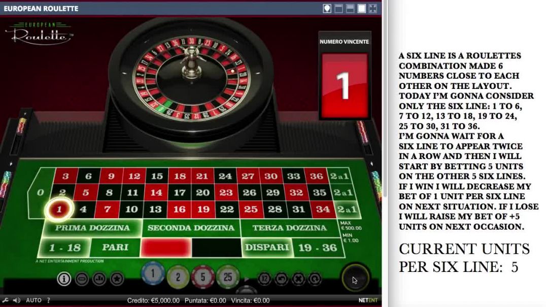 THE PALAZZO ROULETTE SYSTEM - The Best Roulette Strategy on Six Lines Ever!!