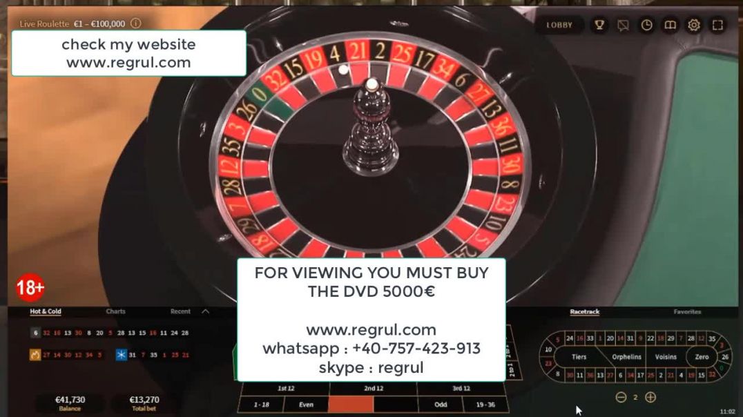 SUPER VIP 1 - 100% SURE WIN!!! HOW TO WIN AT LIVE ROULETTE €70,000 IN 15 MINUTES!!!
