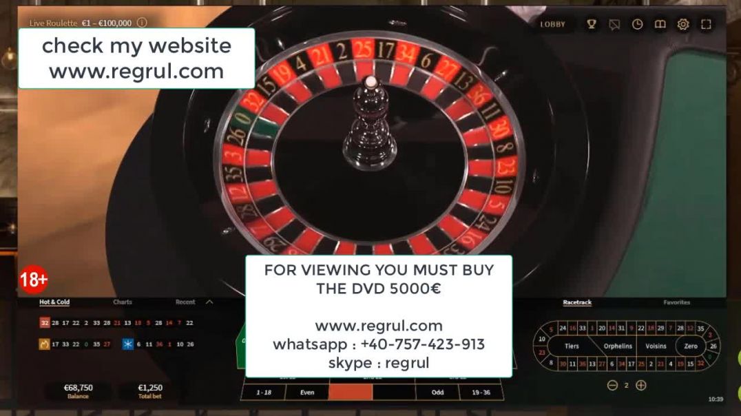 SUPER VIP 6 - €70,000 vs High Stakes Live Dealer Casino Roulette