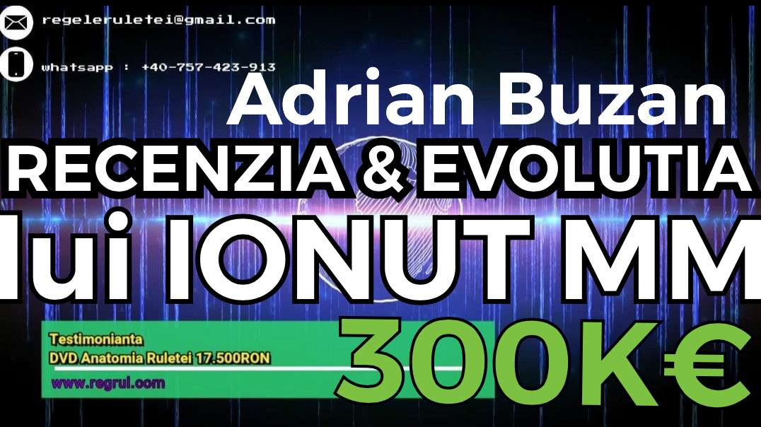 [ RECENZIA ] si [ EVOLUTIA ] lui Ionut MM la Ruleta Online - Adrian Buzan (REGELE RULETEI)
